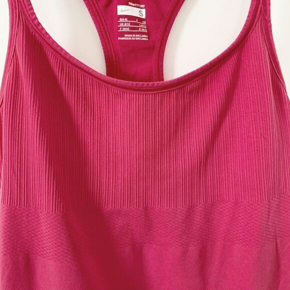 Nike FitDri Dark Pink Athletic Racerback Tank Top - Picture 7 of 7